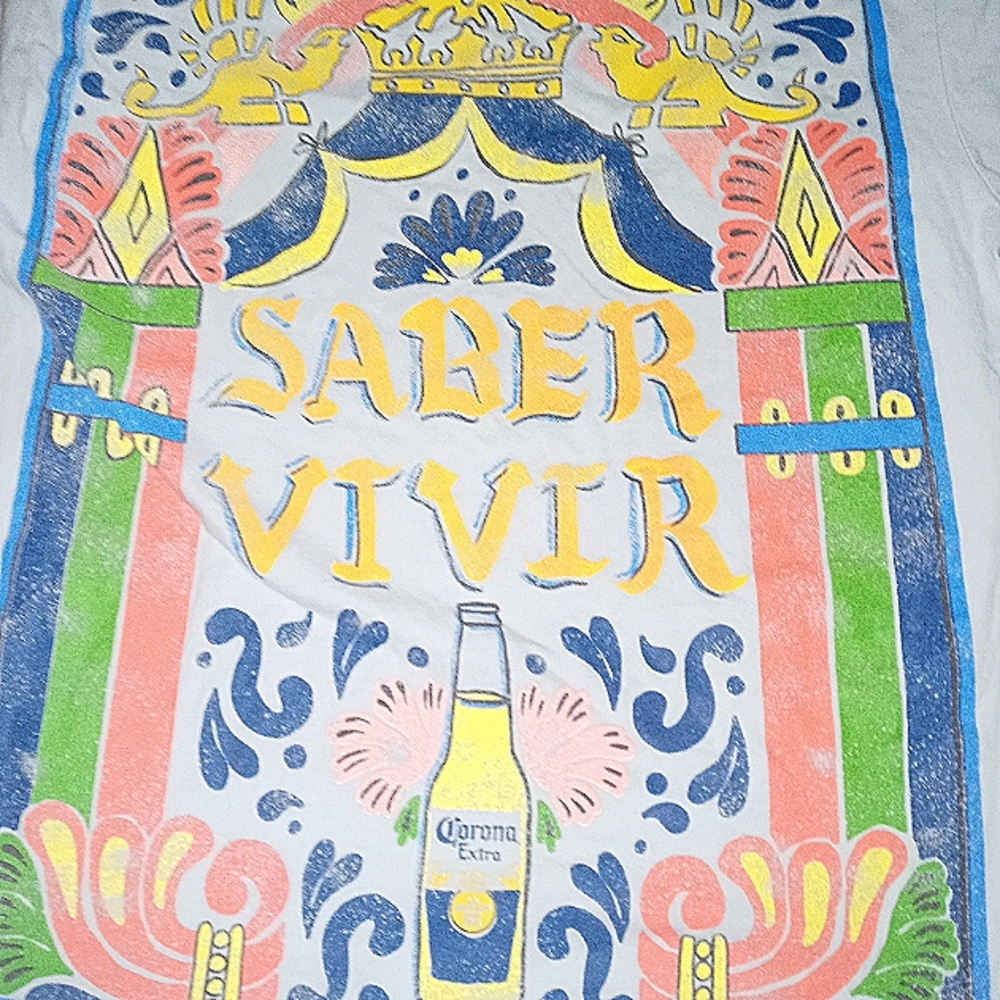 Corona colorful Back graphic t